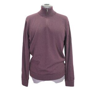 Nordstrom Pullover Sweater Men’s Size Large Merino Wool Mock‎ Neck 1/4 Zip
